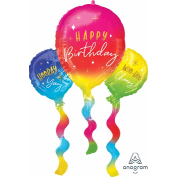 Picture of 36" FOIL - HAPPY BIRTHDAY FUN BALLOONS SUPER SHAPE 