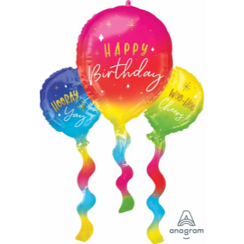 Image de 36" FOIL - HAPPY BIRTHDAY FUN BALLOONS SUPER SHAPE 