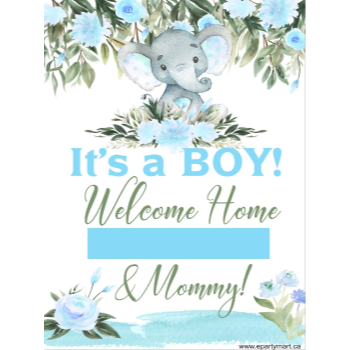 Image de LAWN YARD SIGN - BABY SHOWER - "WRITE A NAME" BLUE