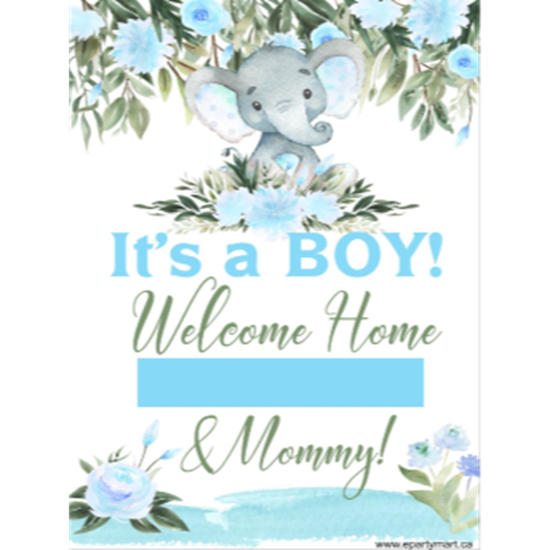 Image sur LAWN YARD SIGN - BABY SHOWER - "WRITE A NAME" BLUE