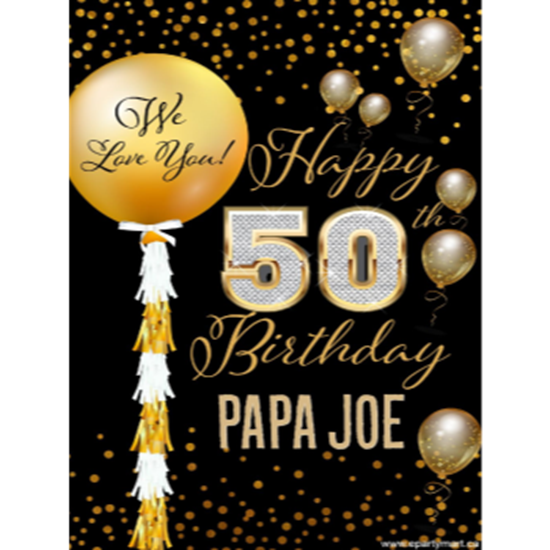 Image sur 50th - LAWN YARD SIGN - 50TH SPARKLING PERSONALIZED