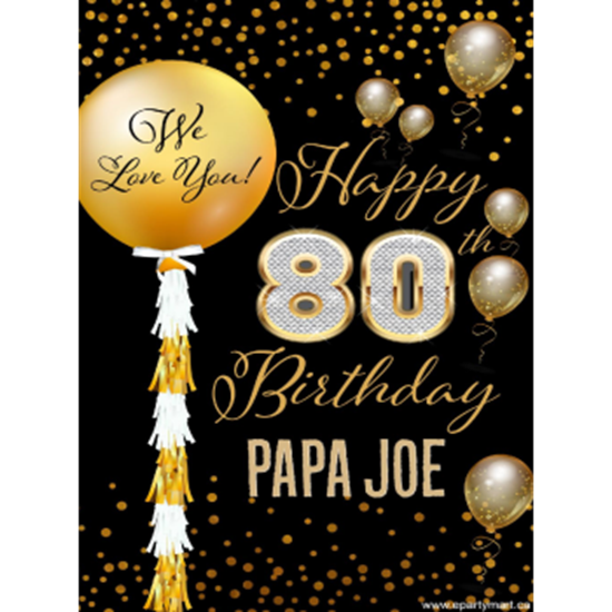 Picture of 80th - LAWN YARD SIGN - 80TH SPARKLING PERSONALIZED