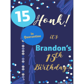 Image de LAWN YARD SIGN - ANY BIRTHDAY BLUE - PERSONALIZE