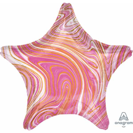 Picture of 18" FOIL - PINK MARBLE STAR