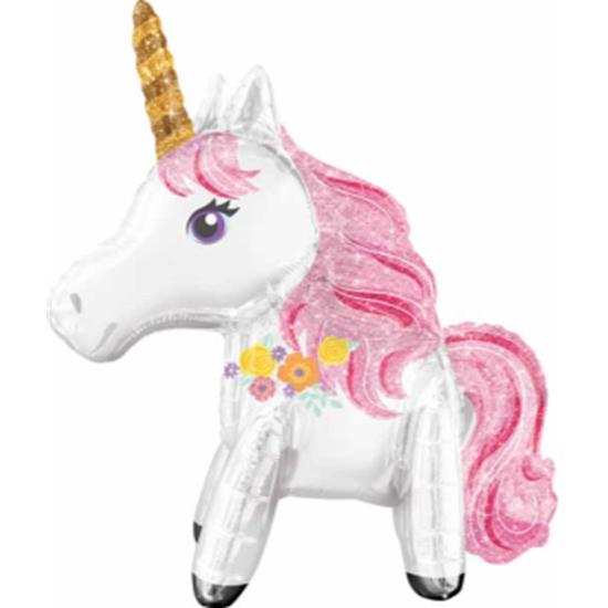 Image sur 24" TABLETOP - MAGICAL UNICORN FOIL BALLOON - AIR FILLED