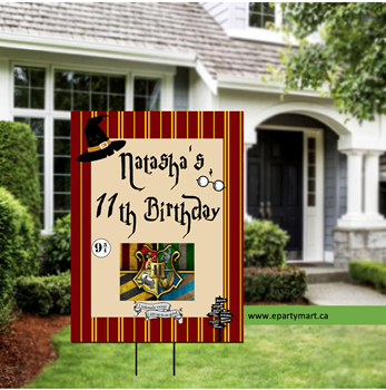Image de LAWN YARD SIGN - ANY BIRTHDAY - MAGICAL WISHES (HARRY POTTER INSPIRED) - PERSONALIZED