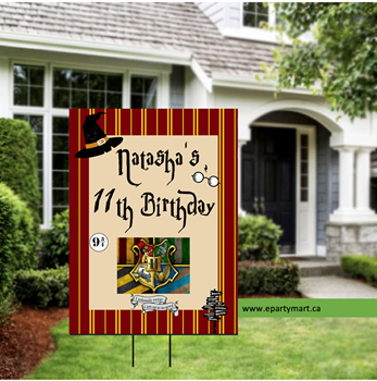 Picture of LAWN YARD SIGN - ANY BIRTHDAY - MAGICAL WISHES (HARRY POTTER INSPIRED) - PERSONALIZED