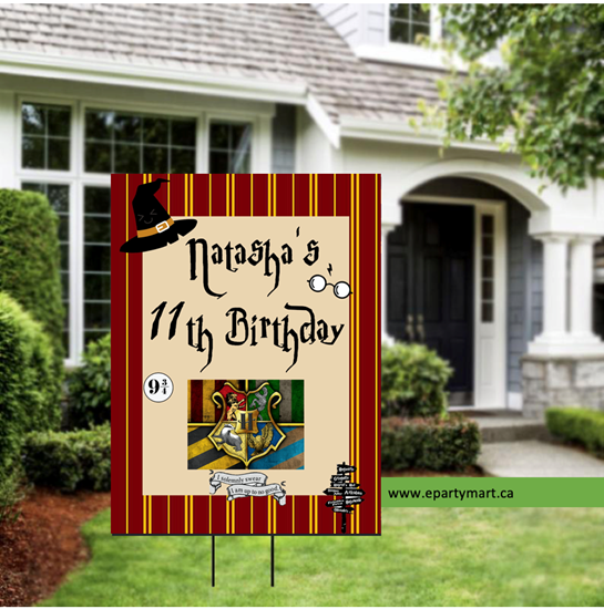 Image sur LAWN YARD SIGN - ANY BIRTHDAY - MAGICAL WISHES (HARRY POTTER INSPIRED) - PERSONALIZED