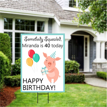 Image de LAWN YARD SIGN - ANY BIRTHDAY - PERSONALIZE