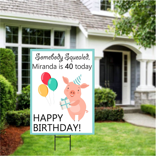 Image sur LAWN YARD SIGN - ANY BIRTHDAY - PERSONALIZE