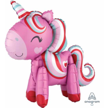 Image de 22" TABLETOP - STANDING UNICORN LOVE FOIL BALLOON - AIR FILLED