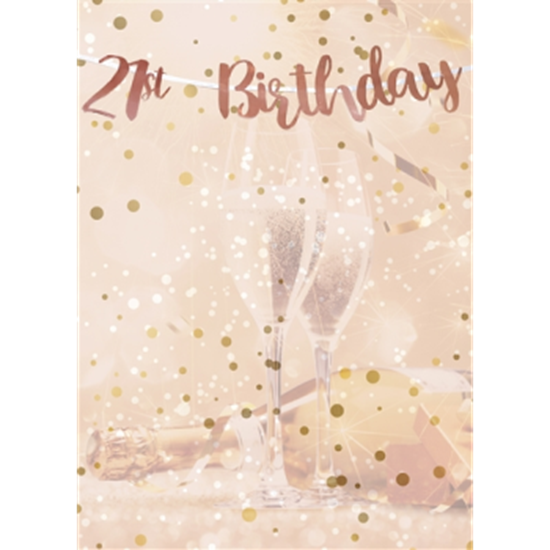 Picture of 21st BIRTHDAY ROSE GOLD LETTER BANNER