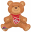 Picture of 24" TABLETOP - SITTING VALENTINE BEAR FOIL BALLOON - AIRFILLED