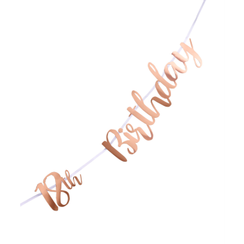 Image de 18th BIRTHDAY ROSE GOLD LETTER BANNER