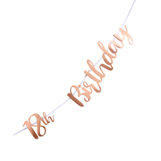 Picture of 18th BIRTHDAY ROSE GOLD LETTER BANNER