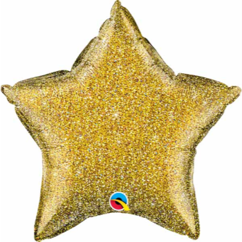 Picture of 20'' FOIL - GOLD GLITTER GRAPHIC STAR