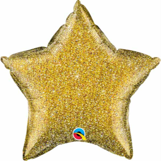Image sur 20'' FOIL - GOLD GLITTER GRAPHIC STAR