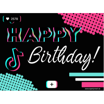Image de LAWN YARD SIGN - ANY BIRTHDAY - INTERNET FAMOUS "TIK TOK INSPIRED"