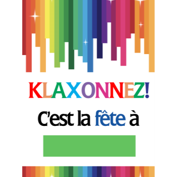 Image de LAWN YARD SIGN - ANY BIRTHDAY - KLAXONNEZ C'EST LA FÊTE À...