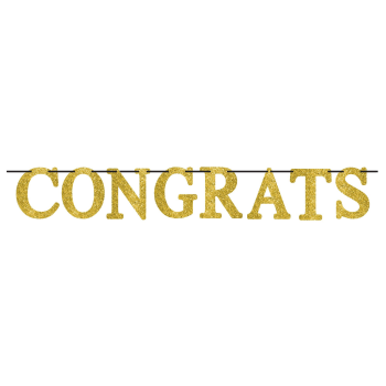 Image de DECOR - CONGRATS GOLD LETTER BANNER