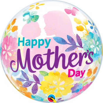 Image de HAPPY MOTHER'S DAY SILHOUETTE BUBBLE BALLOON