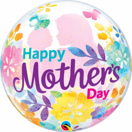 Image sur HAPPY MOTHER'S DAY SILHOUETTE BUBBLE BALLOON