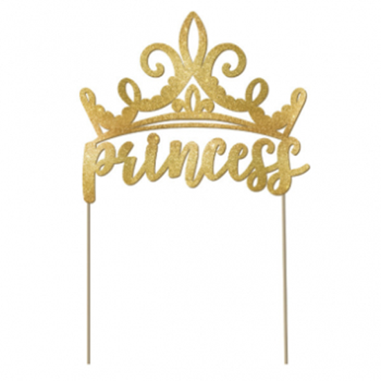 Picture of DECOR - PRINCESS GLITTER CAKE PICK