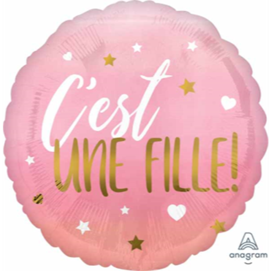 Image sur 18" FOIL - C'EST UNE FILLE PINK