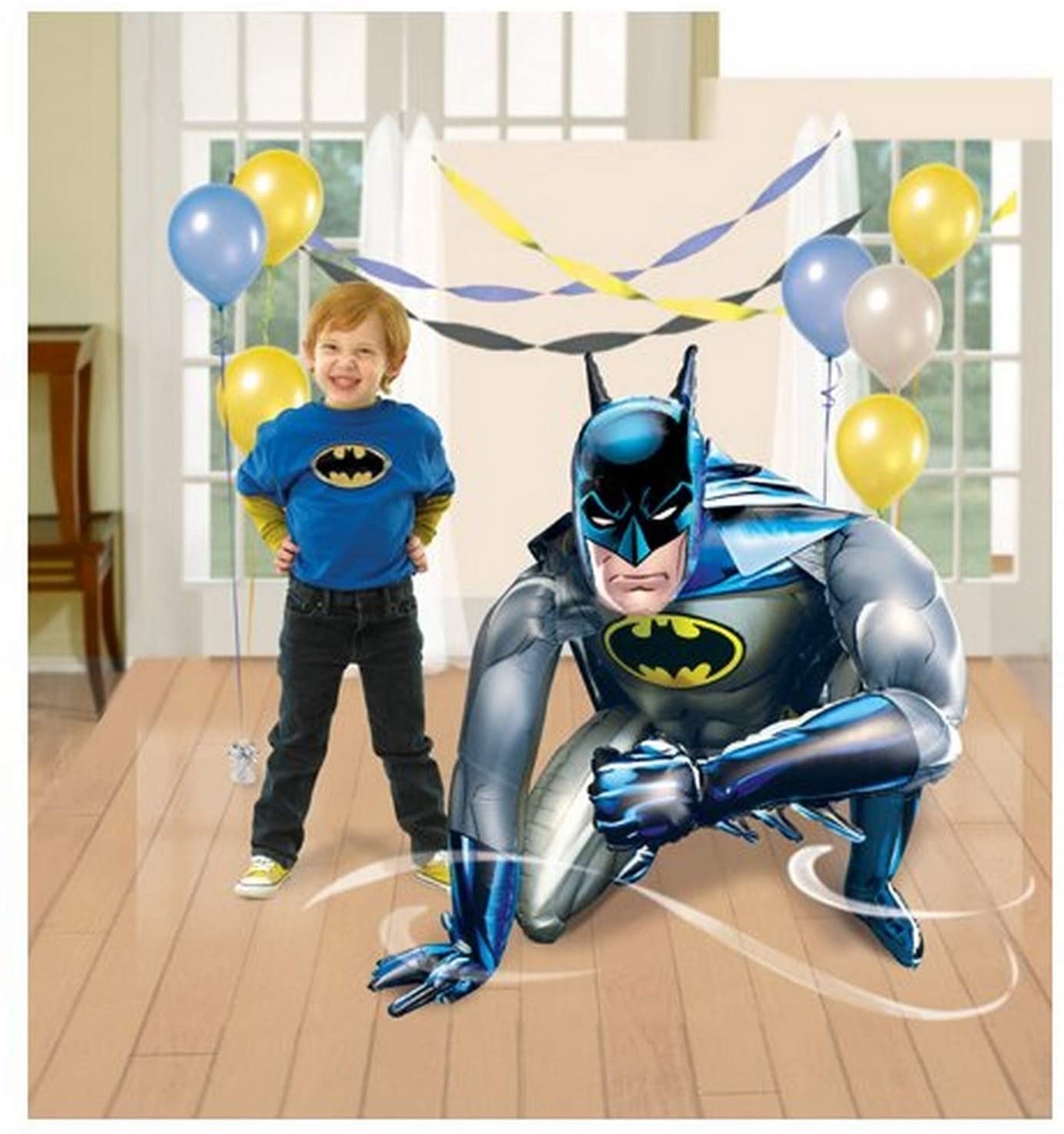 PartyMart. 44" GIANT GLIDING BALLOON BATMAN AIR FILLED