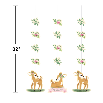 Picture of LITTLE DEER BIRTHDAY - HANGING CUTOUTS