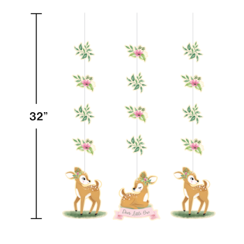 Image de LITTLE DEER BIRTHDAY - HANGING CUTOUTS