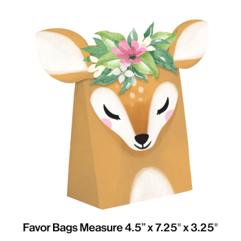 Image de LITTLE DEER BIRTHDAY - PAPER TREAT BAGS