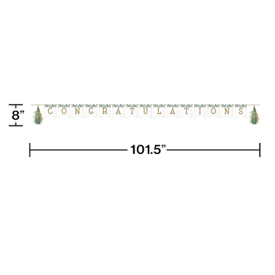 Picture of EUCALYPTUS GREENS TASSEL GARLAND BANNER