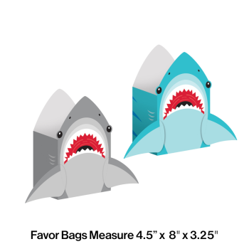 Picture of SHARK PARTY - PAPER TREAT BAGS