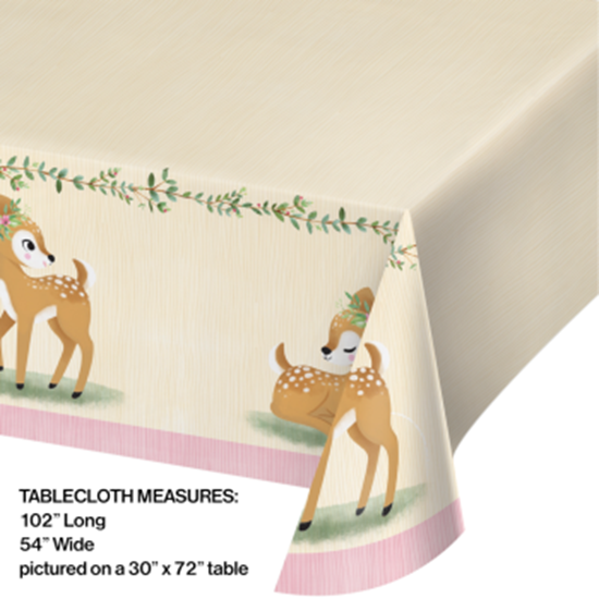 Image sur LITTLE DEER BIRTHDAY - TABLE COVER