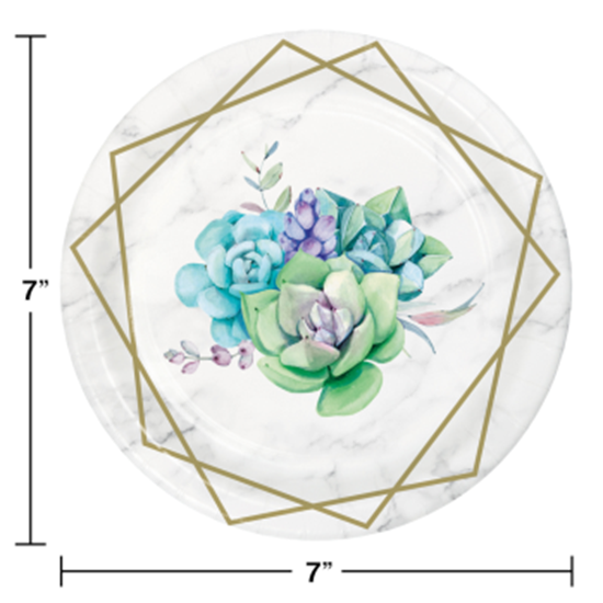 Picture of TABLEWARE - GEOMETRIC SUCCULENTS - 7'' PLATES