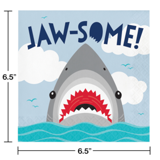 Picture of SHARK PARTY - JAW-SOME - LUNCHEON NAPKINS