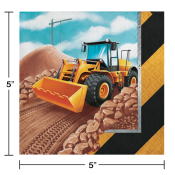 Image de CONSTRUCTION BIG DIG - BEVERAGE NAPKINS