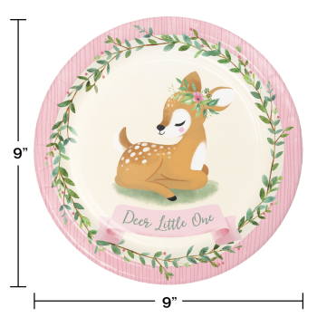 Image de LITTLE DEER BIRTHDAY - 9'' PLATES