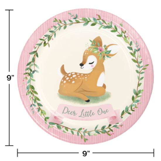 Picture of LITTLE DEER BIRTHDAY - 9'' PLATES