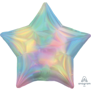 Image de 19'' FOIL - IRIDESCENT PASTEL RAINBOW STAR