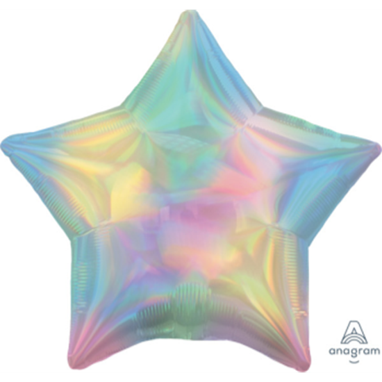 Picture of 19'' FOIL - IRIDESCENT PASTEL RAINBOW STAR