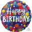 Picture of 18" FOIL - HAPPY BIRTHDAY PARTY DOTS