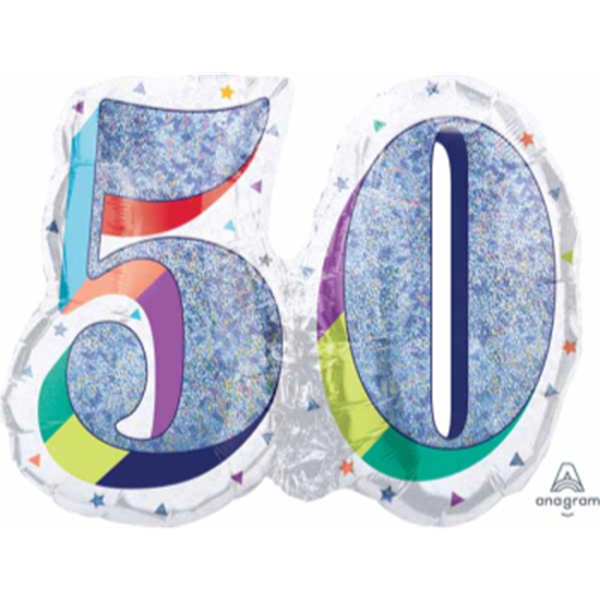 Image sur 26" - 50th HERE'S TO U BIRTHDAY SUPERSHAPE