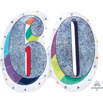 Image de 26" - 60th HERE'S TO U BIRTHDAY SUPERSHAPE