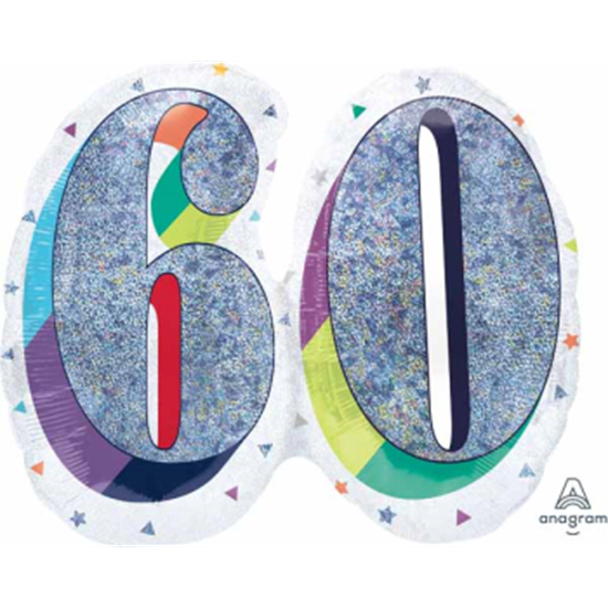 Picture of 26" - 60th HERE'S TO U BIRTHDAY SUPERSHAPE