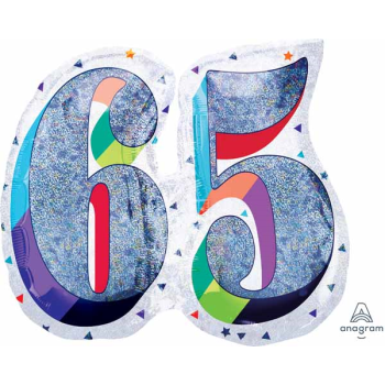 Image de 26" - 65th HERE'S TO U BIRTHDAY SUPERSHAPE