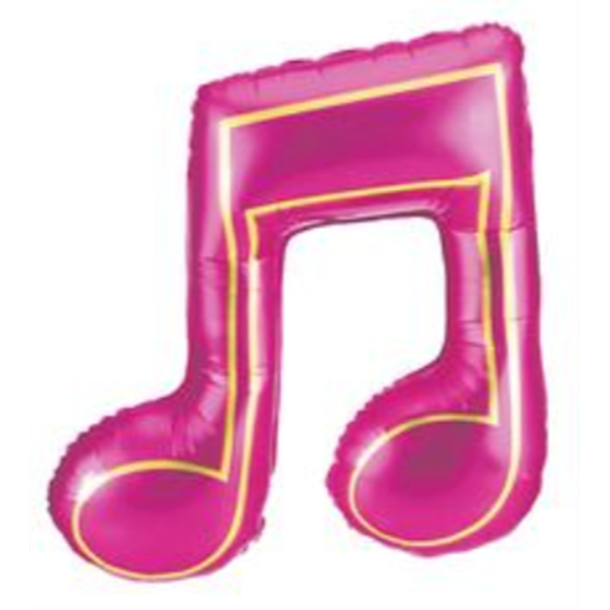 Image sur 40" HOT PINK MUSIC NOTE "INSPIRED BY TIK TOK" SUPERSHAPE