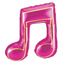 Picture of 40" HOT PINK MUSIC NOTE "INSPIRED BY TIK TOK" SUPERSHAPE