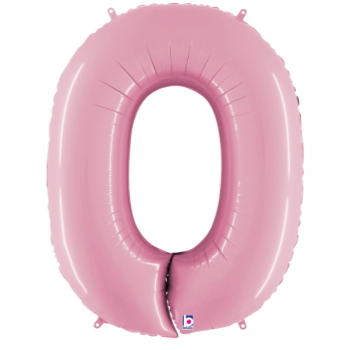 Image de 40'' NUMBER 0 SUPERSHAPE - PASTEL PINK